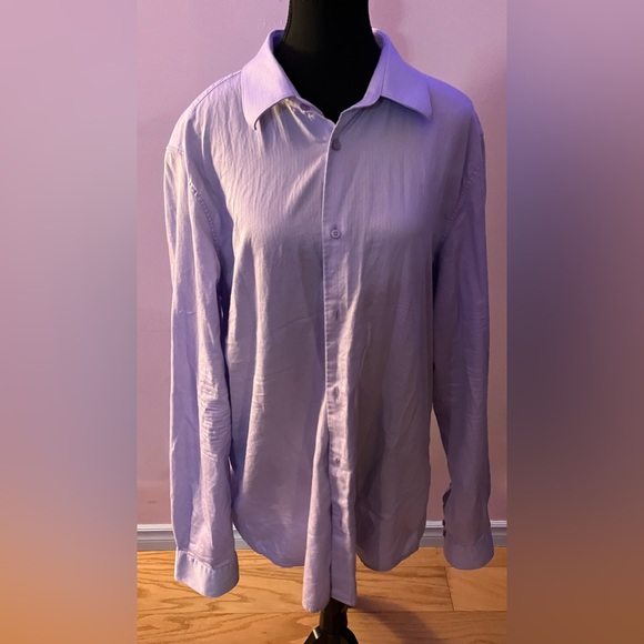 Mens long sleeve lavender button up dress shirt size XXXL - Picture 1 of 6